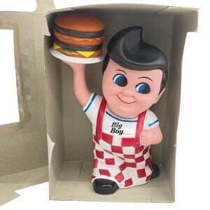 Big Boy Plastic Piggy Bank Coin Bank Plastic Collectible Figure In Box